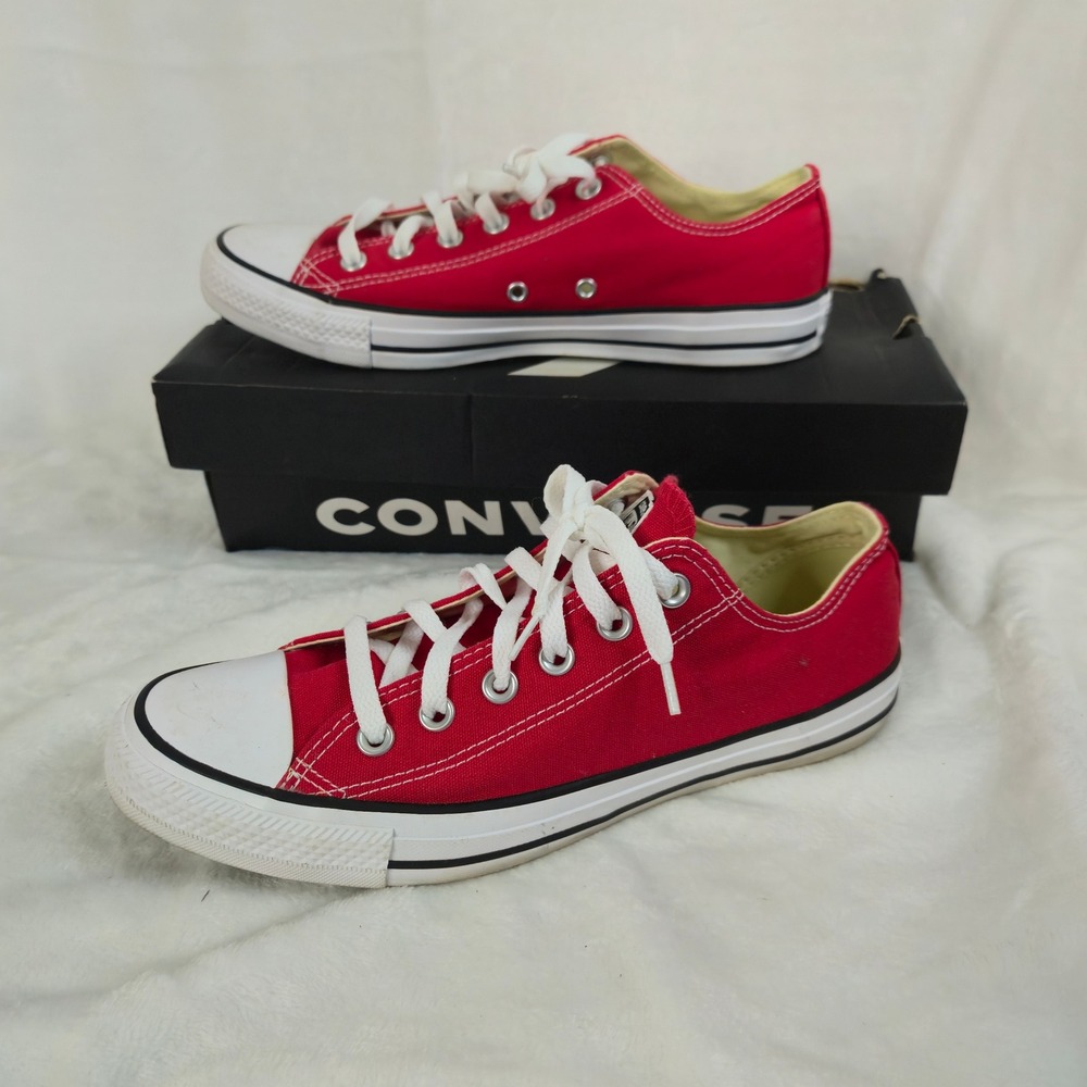 Converse Chuck Taylor All Star Ox Red Canvas Low Top Sneakers M9696 Men's 8 W10